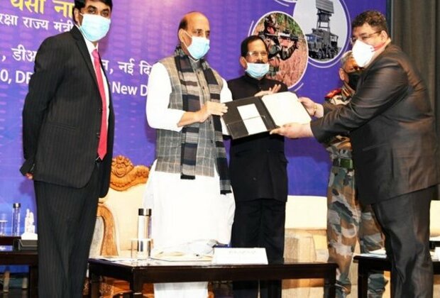 DRDO scientist receives award from Rajnath Singh