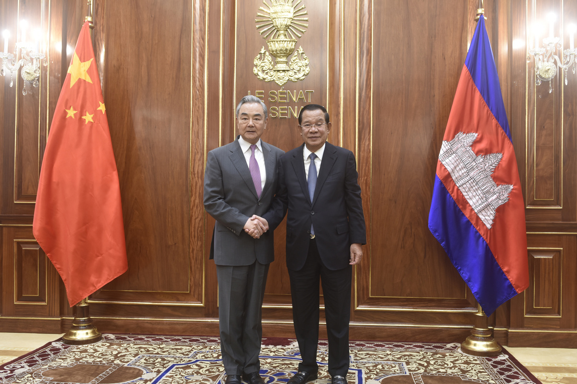 CAMBODIA-PHNOM PENH-CHINA-WANG YI-HUN SEN-MEETING