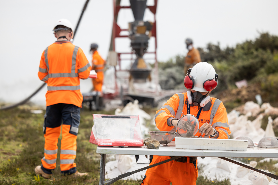 Drilling site and Greenbarrow pit where the Lithium is being mined