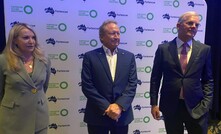  L-R: FMG director Elizabeth Gaines, chairman Andrew Forrest and FFI CEO Mark Hutchison
