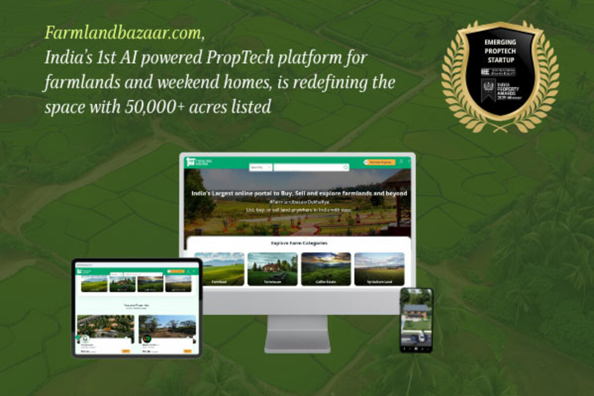 FarmlandBazaar.com Named Emerging PropTech Leader 2025, Surpasses 50,000 Acres of Farmland Listings