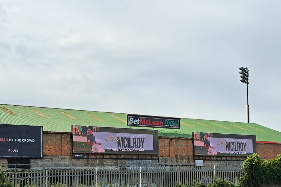 Rory McIlroy Masters victory marked by new digital billboards near his hometown