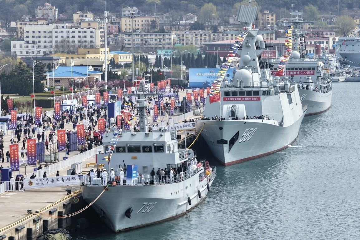 CHINA-PLA-NAVY-77TH ANNIVERSARY-CELEBRATIONS (CN)
