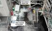 An annotated image of the site showing the ute and trailer containing pressure cleaner.
