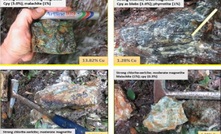 A selection of SolGold’s rock chip samples assayed