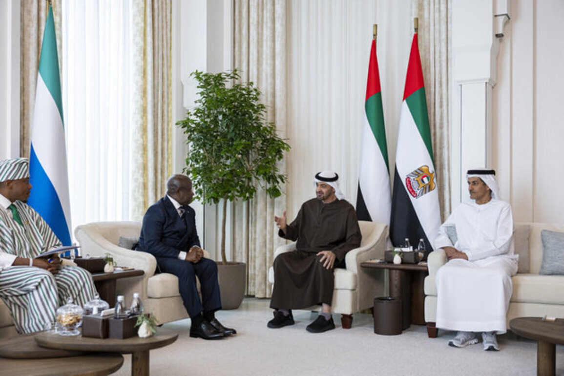 UAE President discusses bilateral cooperation with President of Sierra Leone