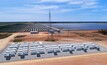 File photo: an energy storage system attached to a utility-scale solar farm 