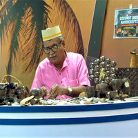 Artisan Vijaydatta Lotlikar showcases coastal handicrafts at Bharat Parv