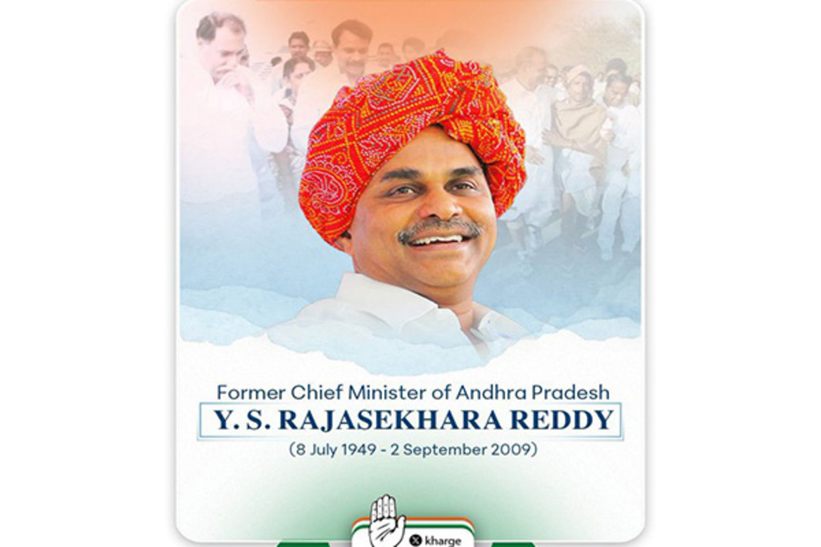 Mallikarjun Kharge pays tribute to YSR Reddy on his 76th birth anniversary