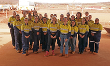  Elizabeth Gaines (centre) with some of the women of Fortescue