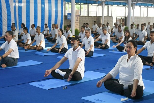 International Day of Yoga celebrated at Air Force Station in Delhi