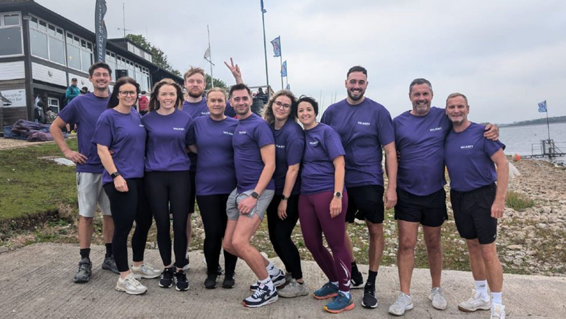 Staff at the JEWSON Dragon Boat Race for Band of Builders and Whiteley's Retreat.