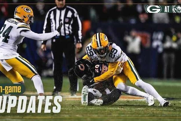Packers lead Bears 6-0 at halftime