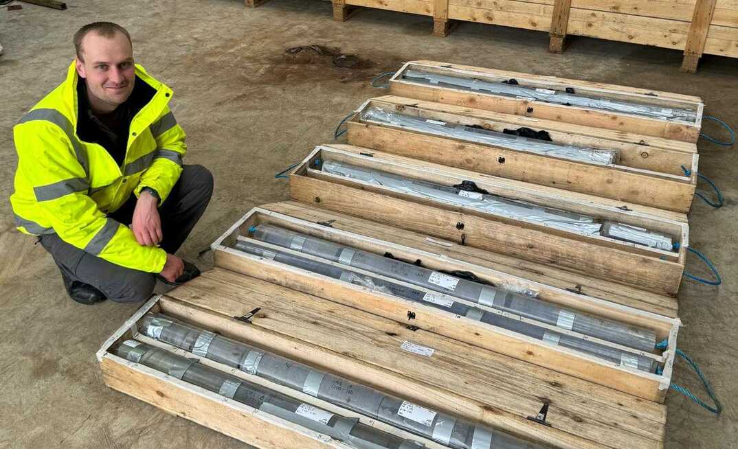 Core samples collected by RYDER as part of its geotechnical site investigation for an offshore floating tidal turbine located at the Fall of Warness EMEC test site in Orkney. Credit: RYDER Engineering