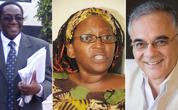 Polof. Ddumba ku kkono, wakati ye Dr. Stella Nyanzi ate ku ddyo ye Polof. Mamdani Polof. Ddumba ku kkono, wakati ye Dr. Stella Nyanzi ate ku ddyo ye Polof. Mamdani