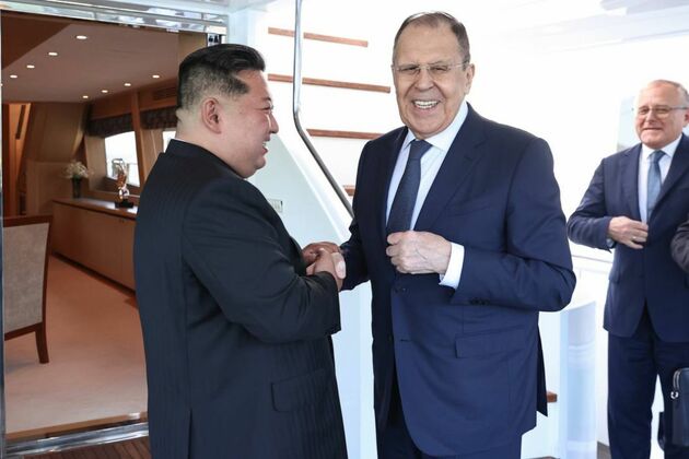 Kim Jong Un receives Russias top diplomat on his yacht by mega-beach resort