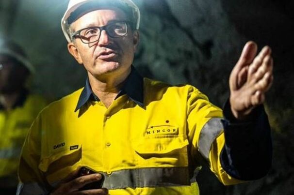 David Southam, seen here explaining the situation at Mincor's nickel mine earlier this decade, is now promoting the virtues of underground copper mining in Canada to investors wearing his Cygnus hat. Credit: Mincor