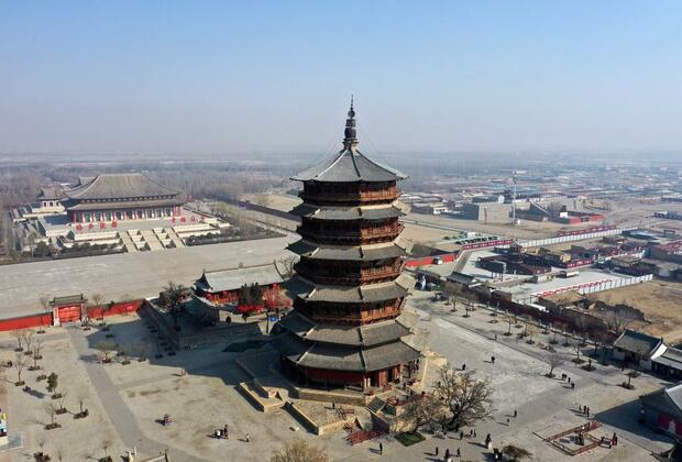 FlyOverChina | RelicRoam: the Yingxian Wooden Pagoda in N China's Shanxi