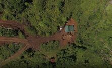  An aerial view of drilling at Misima in PNG