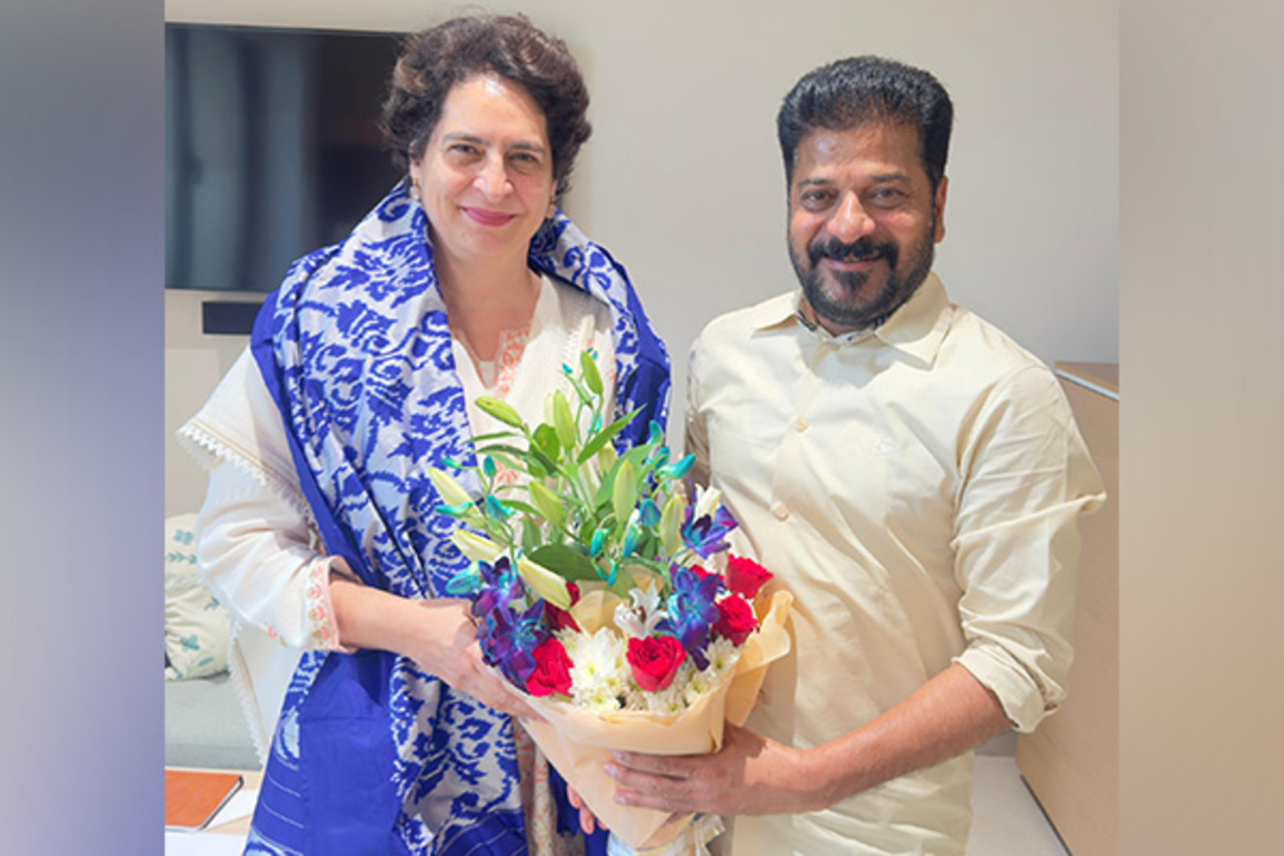 CM Revanth Reddy meets Priyanka Gandhi, discusses caste survey in Telangana