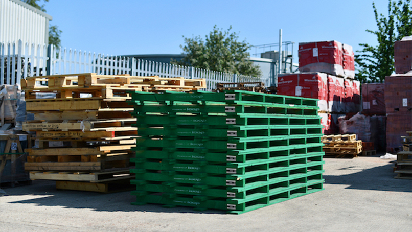 The plasterboard pallets