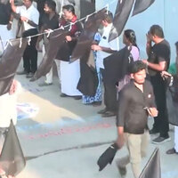 DMK workers stage protest against Centre's proposed delimitation exercise in Tiruchirappalli