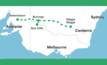 Renewable-generated energy flows between SA, NSW and Vic