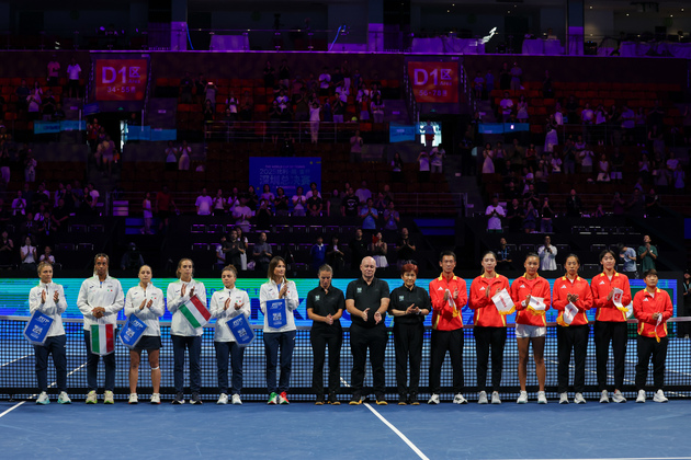 (SP)CHINA-SHENZHEN-TENNIS-BILLIE JEAN KING CUP-CHINA VS ITALY (CN)