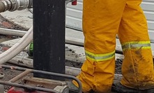 Firefighters at the Victoria Big Battery site near Geelong. Supplied/Country Fire Authority