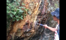  A quartz vein and sheared vein zone discovered during reconnaissance at Outcrop Gold’s Lyra project in Colombia