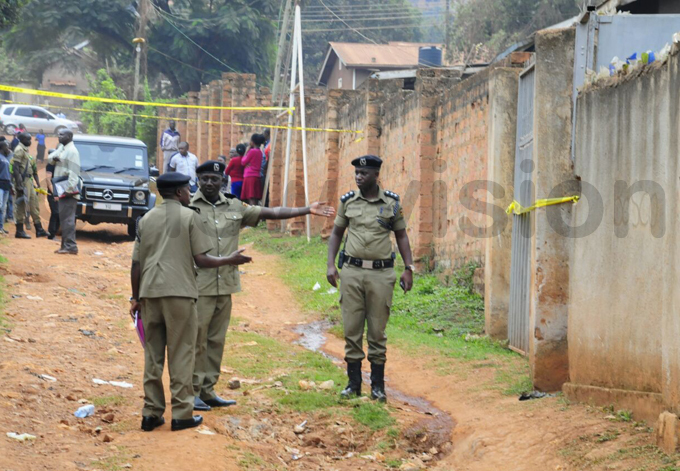 olice cordoned off the hotel as forensic experts combed the crime scene hoto by ddie sejjoba