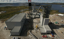 Aerial view of Éléonore's production shaft headframe and hoist building