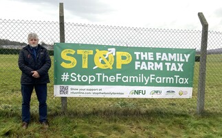 Unions reveal banners in campaign to stop the family farm tax