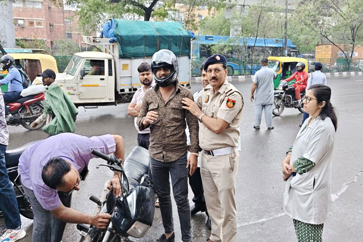 Delhi Traffic Police launch special helmet awareness campaign