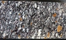 Image of shocked gneiss in drill core from the central uplift of the Woodleigh impact structure in Western Australia. The rare mineral reidite and other shock-damaged minerals were found throughout the core. Image credit: Aaron J. Cavosie.