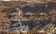 Remnant tailings at Mount Morgan in central Queensland, Australia
