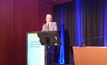 Grant Williams addresses delegates at the Precious Metals Summit in Zurich on Tuesday