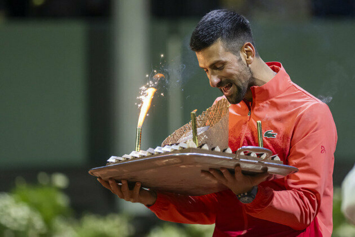Djokovic celebrates 38th birthday with win over Arnaldi at Geneva Open
