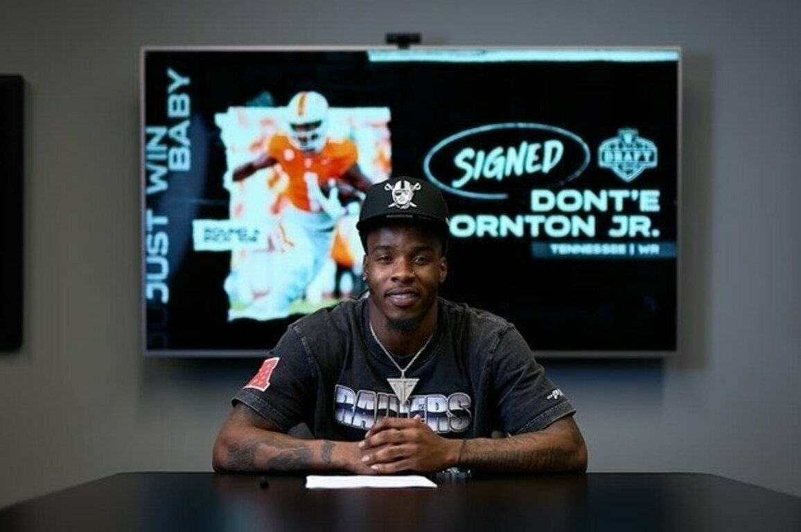 Raiders sign fourth-round pick WR Dont'e Thornton Jr.