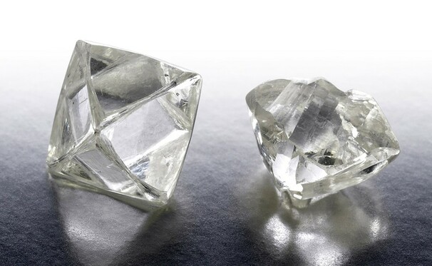 Rough diamonds by De Beers. Credit: De Beers