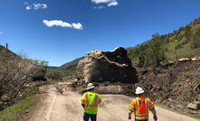  GeoStabilization International was called upon when a rockfall blocked Highway 145 in Colorado, USA