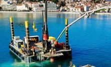 At St. Peter’s Gate in the Port of Split, Croatia, contractor Texo Molior is executing marine foundation works 