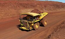 One of the 10 Komatsu haul trucks converted to autonomous operation at South Flank.