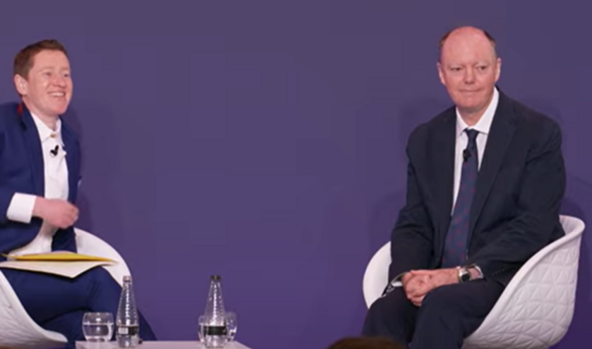 Dr Becks Fisher of the Nuffield Trust and (c) Nuffield Trust and Sir Chris Whitty (c) Nuffield Trust 