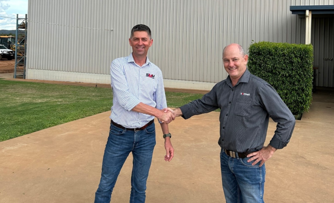 SMH Equipment managing director Steve Heyne (left) with Normet APAC director Chris Riethmuller.