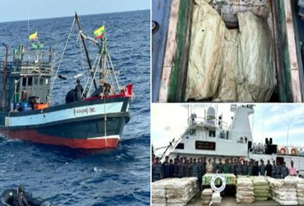 Indian Coast Guard apprehends Mayanmarese boat with 5500 kg drugs