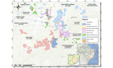 Mapa com direitos que compõem projeto Novo Cruzeiro lítio terras raras Atlantico