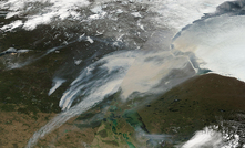 Smoke covers Canadian skies on May 28, 2025, as wildfires burn in Saskatchewan and Manitoba.
