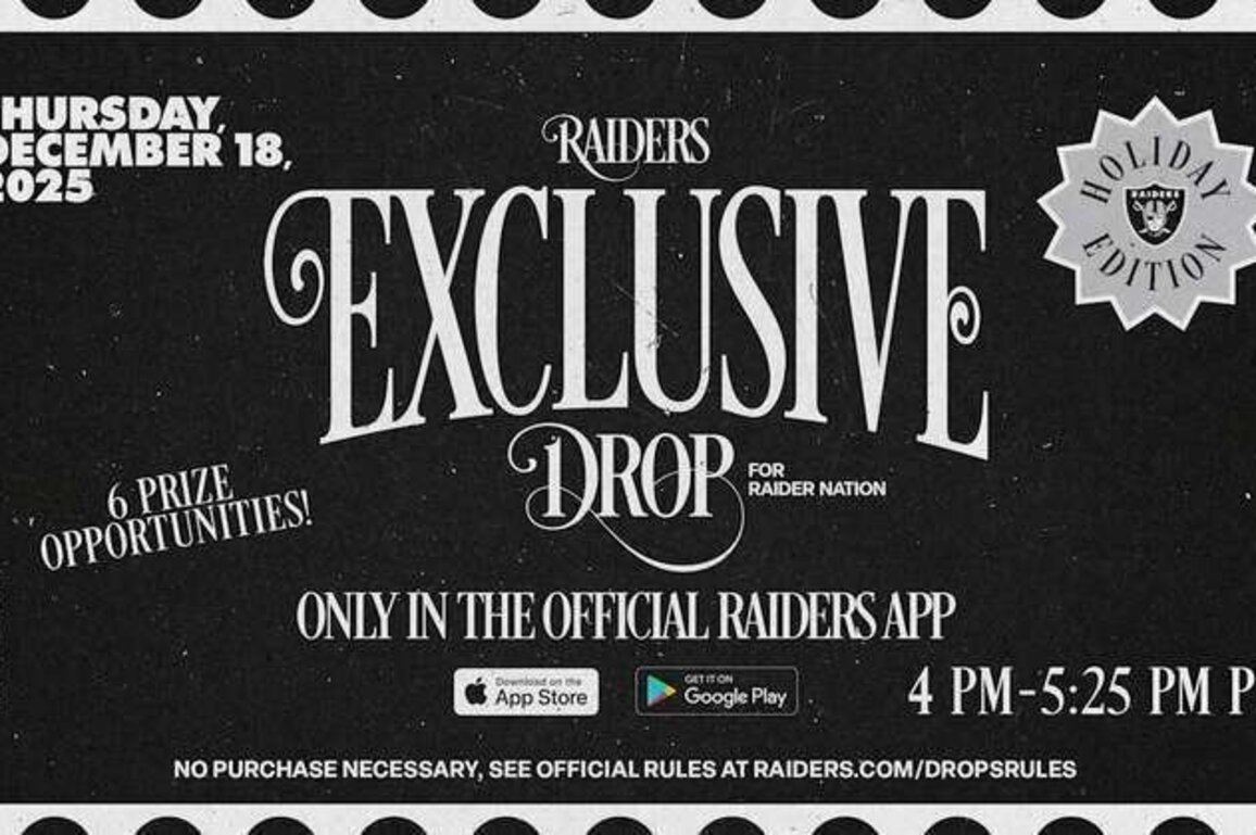 Exclusive Drops are back in the Raiders App!