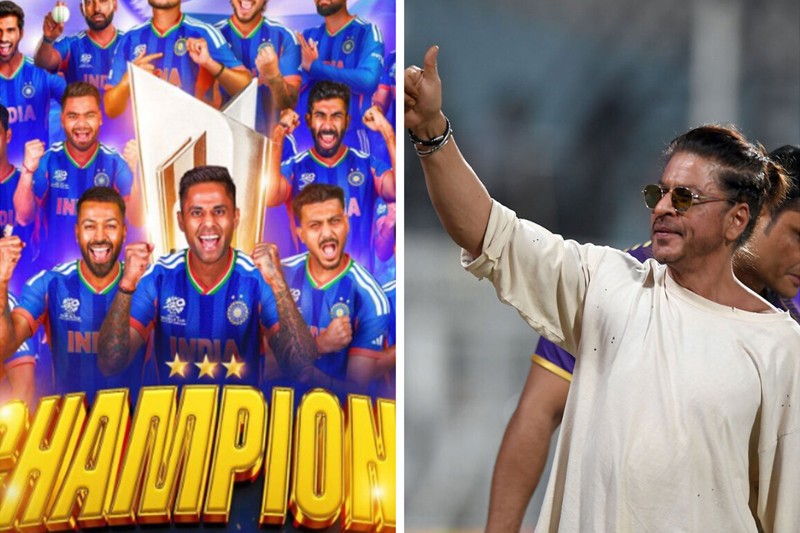 SRK praises Men in Blue after India's historic T20 WC victory, says "you guys are champions"